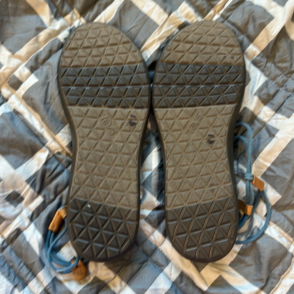 Teva Women's Blue and Tan Lace-Up Sandals - Picture 2 of 2
